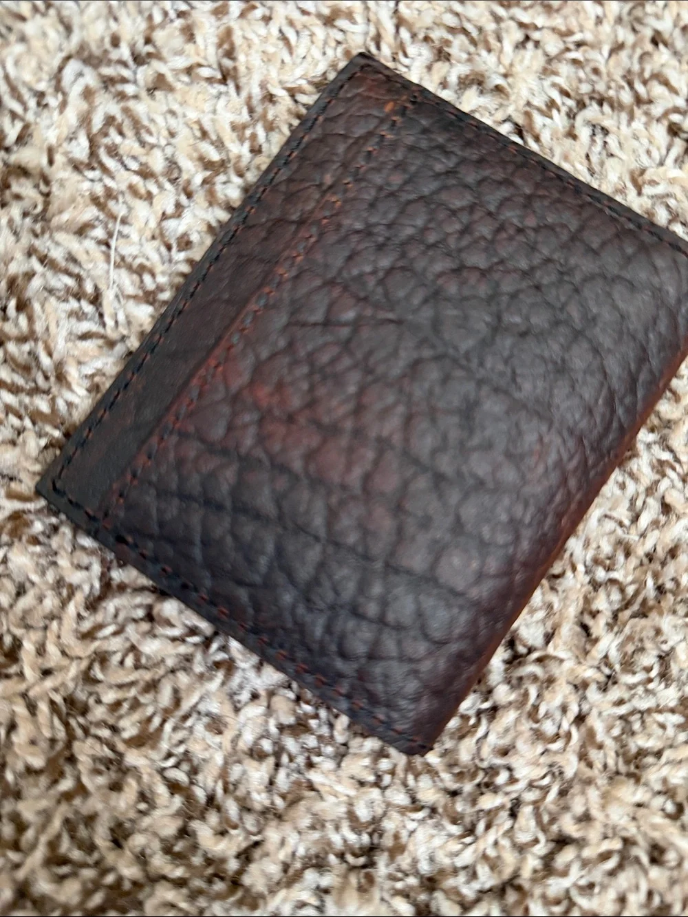 Black Leather Card Case with Magnetic Clip
